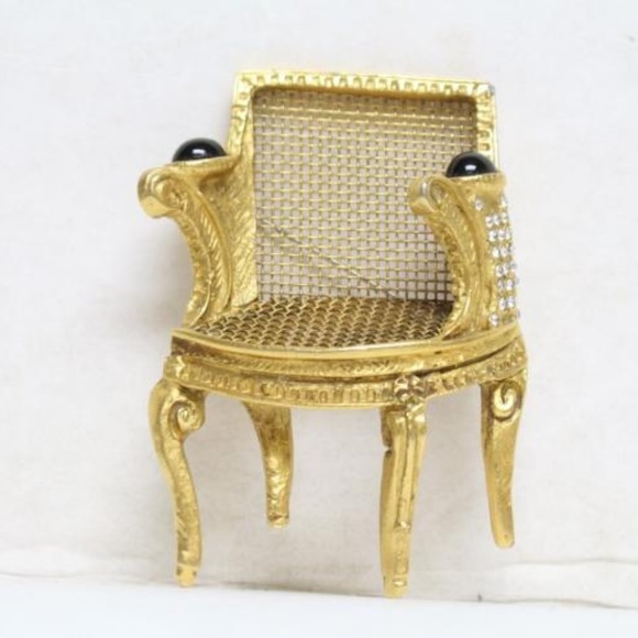 Karl Lagerfeld Accessories - Vintage 1980's Karl Lagerfeld Chair Brooch